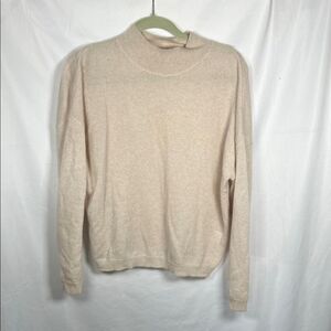 Belldini 100% Pure Cashmere Beige Crewneck Sweater size L